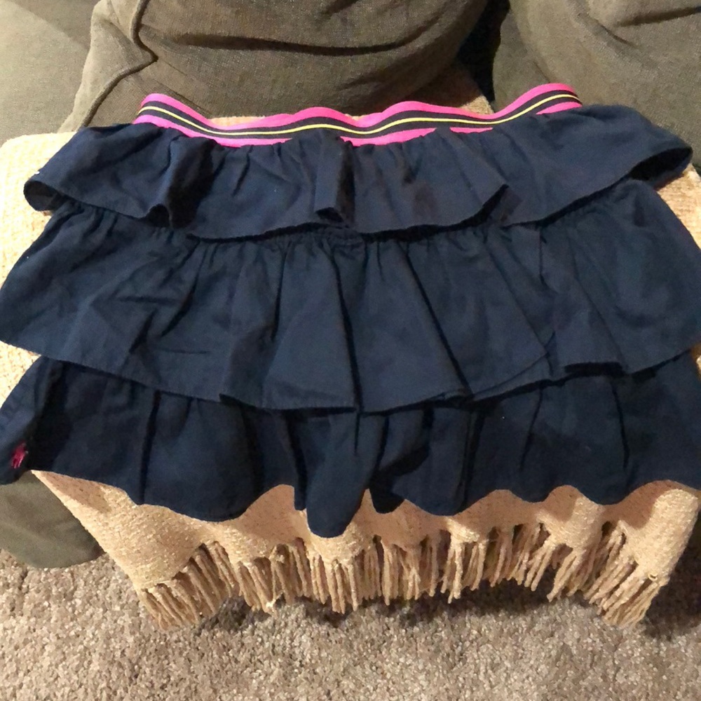 Ralph Lauren Girl’s Size 12 Navy Ruffle Skirt